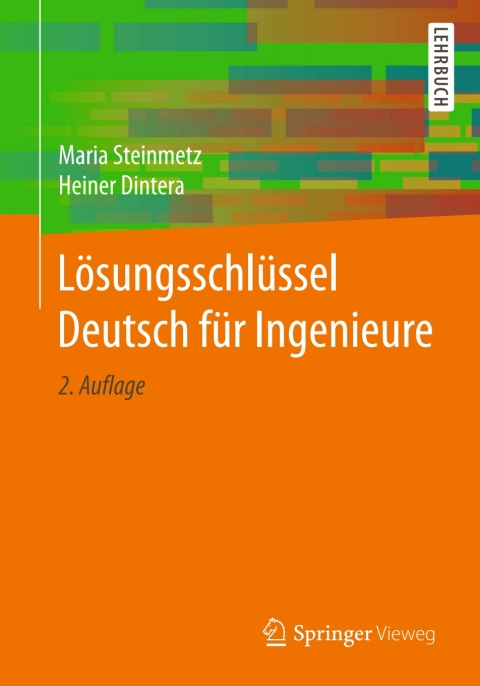 Cover image for book Lösungsschlüssel Deutsch für Ingenieure