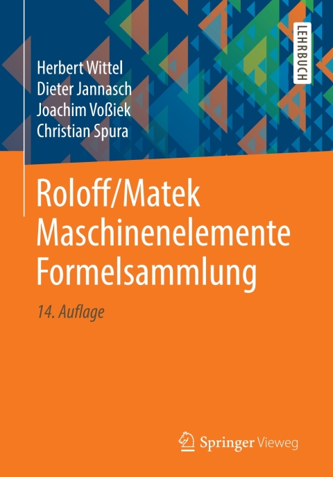 Roloff/Matek Maschinenelemente Formelsammlung 