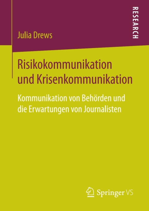 Cover image for book Risikokommunikation und Krisenkommunikation