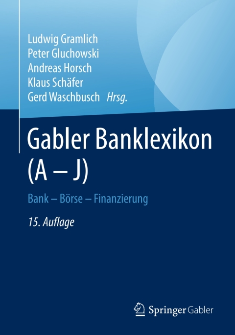 Cover image for book Gabler Banklexikon (A – J)