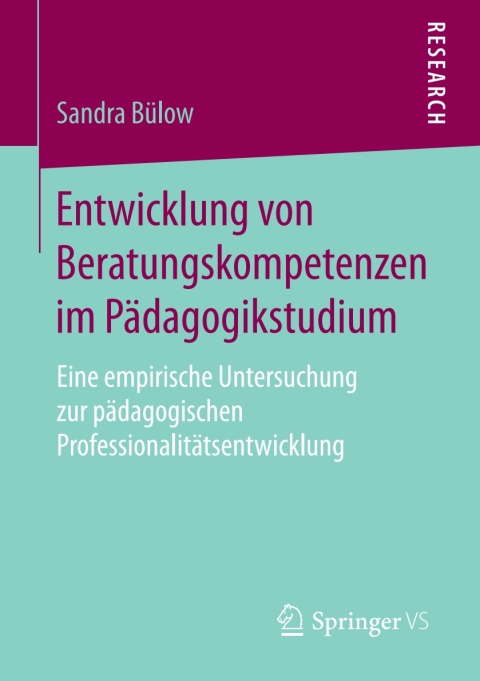 Cover image for book Entwicklung von Beratungskompetenzen im Pädagogikstudium
