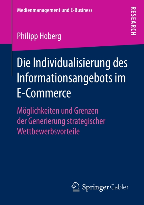 Cover image for book Die Individualisierung des Informationsangebots im E-Commerce