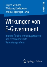 Cover image: Wirkungen von E-Government 9783658202705