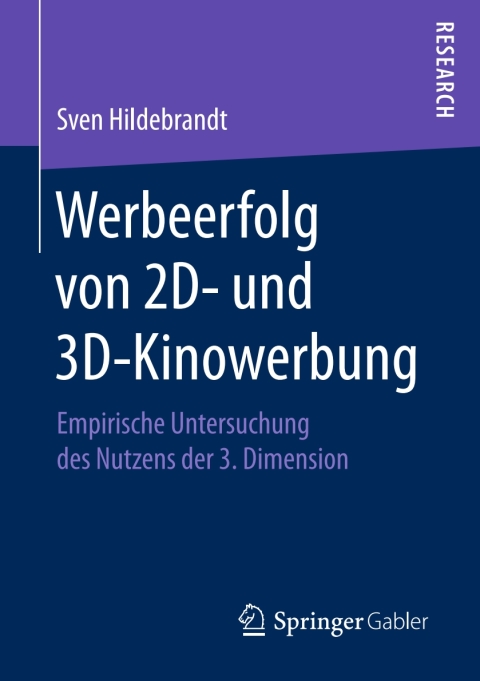 Cover image for book Werbeerfolg von 2D- und 3D-Kinowerbung