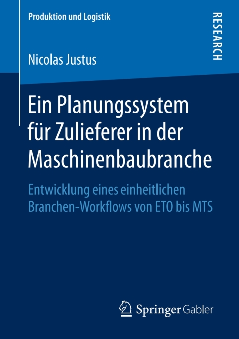 Cover image for book Ein Planungssystem für Zulieferer in der Maschinenbaubranche