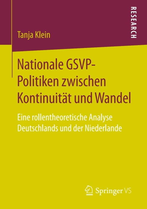 Cover image for book Nationale GSVP-Politiken zwischen Kontinuität und Wandel