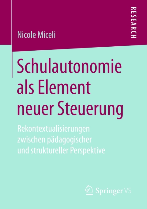 Cover image for book Schulautonomie als Element neuer Steuerung