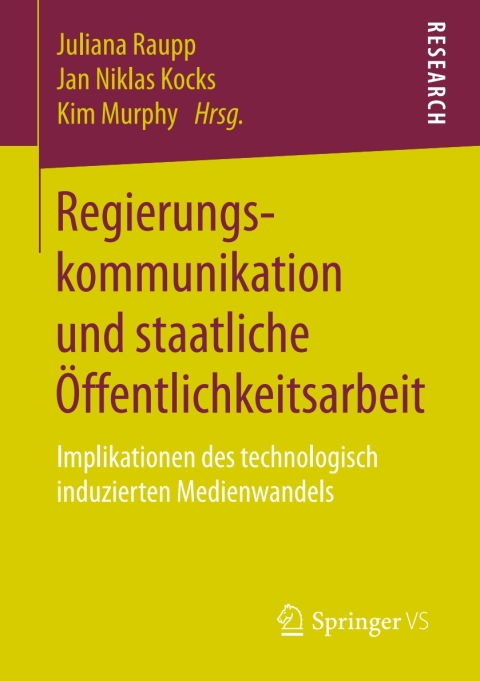 Cover image for book Regierungskommunikation und staatliche Öffentlichkeitsarbeit