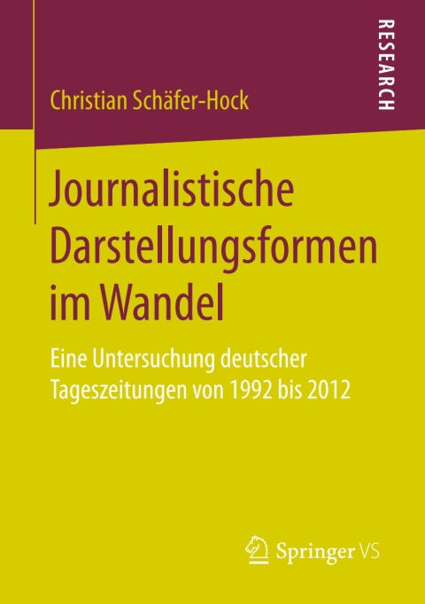 Cover image for book Journalistische Darstellungsformen im Wandel