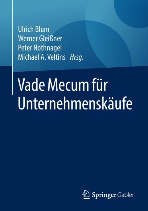 Cover image for book Vade Mecum für Unternehmenskäufe