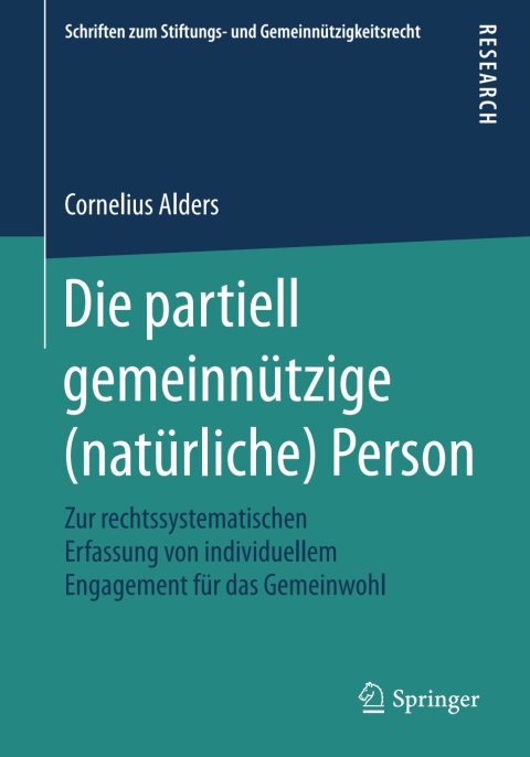 Cover image for book Die partiell gemeinnützige (natürliche) Person