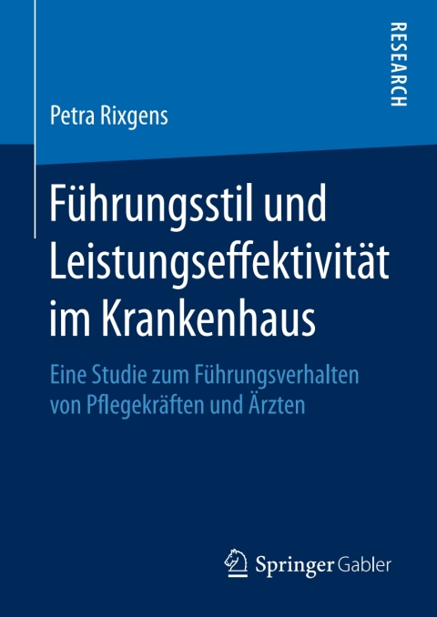 Cover image for book Führungsstil und Leistungseffektivität im Krankenhaus