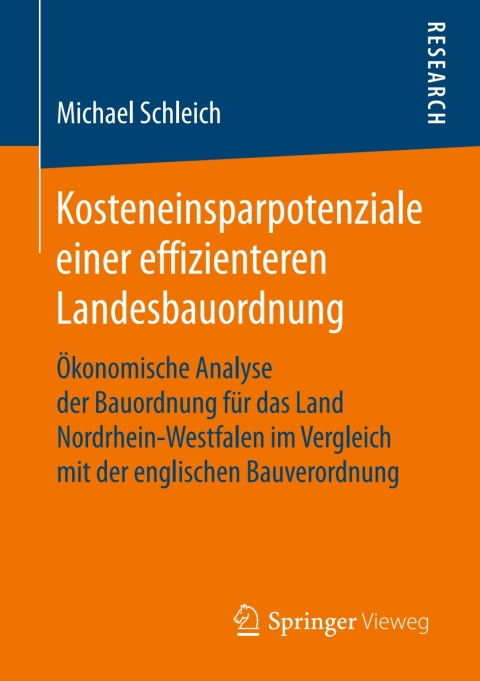 Cover image for book Kosteneinsparpotenziale einer effizienteren Landesbauordnung