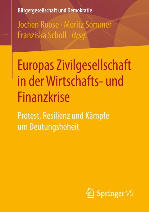 Cover image for book Europas Zivilgesellschaft in der Wirtschafts- und Finanzkrise