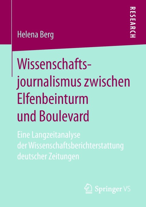 Cover image for book Wissenschaftsjournalismus zwischen Elfenbeinturm und Boulevard