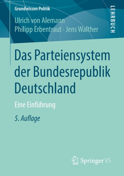 Cover image for book Das Parteiensystem der&nbsp;Bundesrepublik Deutschland
