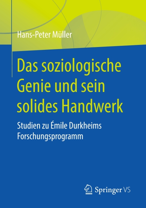 Cover image for book Das soziologische Genie und sein solides Handwerk