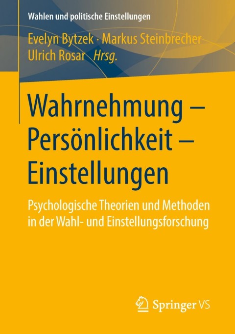 Cover image for book Wahrnehmung – Persönlichkeit – Einstellungen