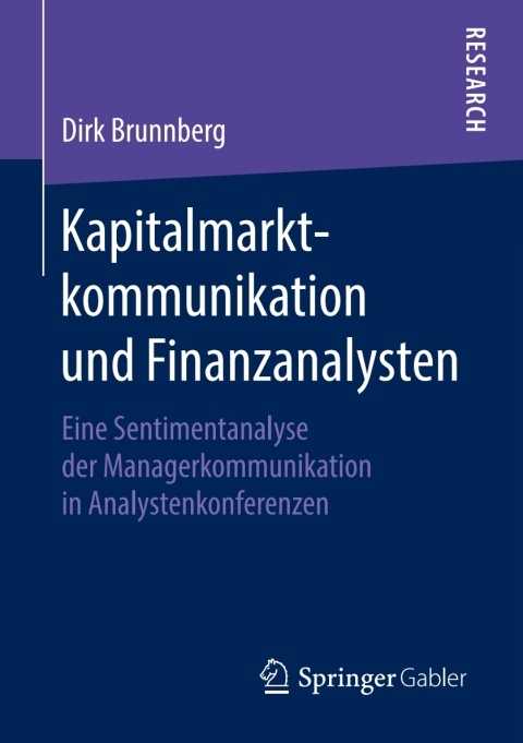 Cover image for book Kapitalmarktkommunikation und Finanzanalysten