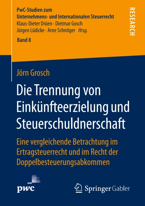 Cover image for book Die Trennung von Einkünfteerzielung und Steuerschuldnerschaft