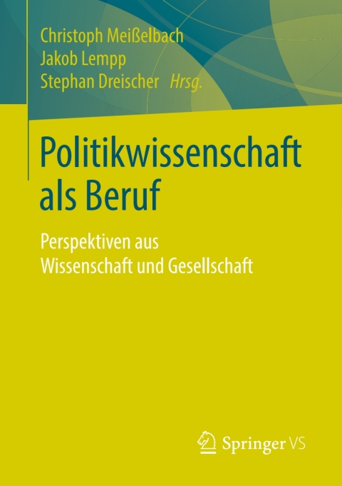 Cover image for book Politikwissenschaft als Beruf