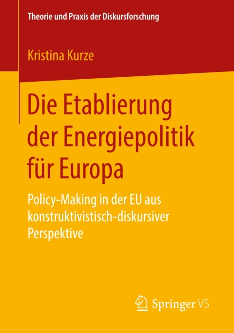 Cover image for book Die Etablierung der Energiepolitik für Europa