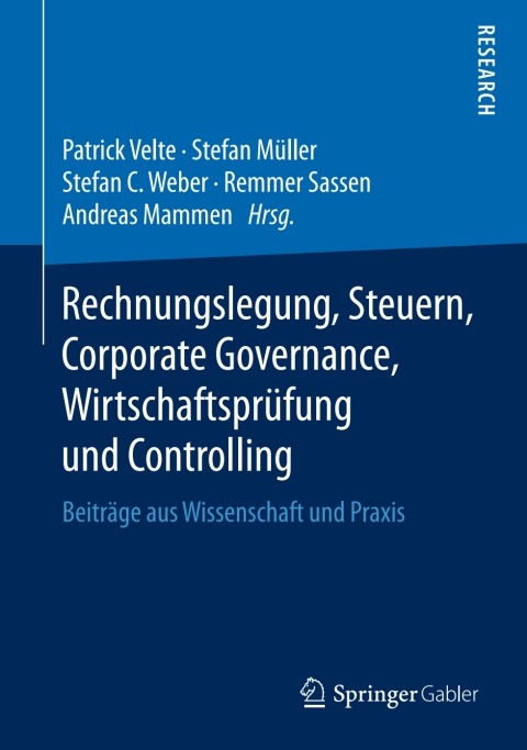Cover image for book Rechnungslegung, Steuern, Corporate Governance, Wirtschaftsprüfung und Controlling