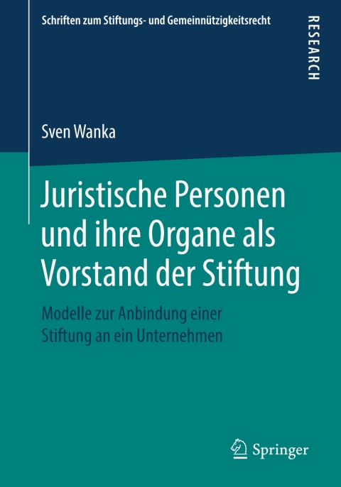 Cover image for book Juristische Personen und ihre Organe als Vorstand der Stiftung