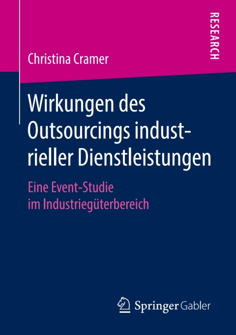 Cover image for book Wirkungen des Outsourcings industrieller Dienstleistungen