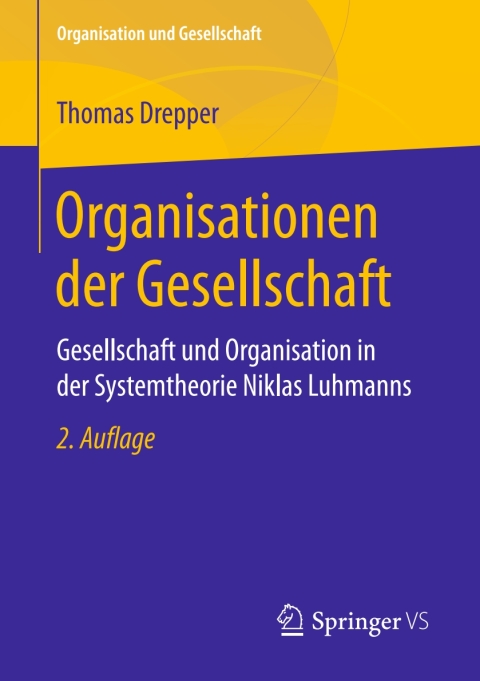 Cover image for book Organisationen der Gesellschaft