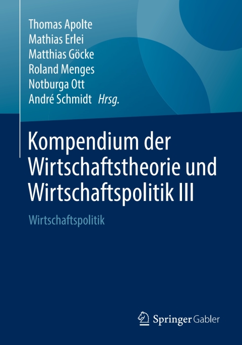Cover image for book Kompendium der Wirtschaftstheorie und Wirtschaftspolitik III