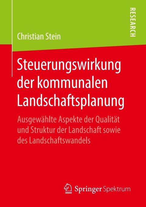 Cover image for book Steuerungswirkung der kommunalen Landschaftsplanung