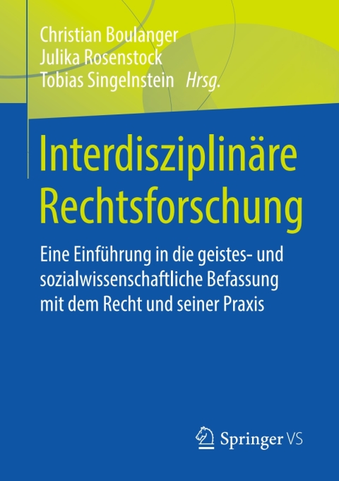 Cover image for book Interdisziplinäre Rechtsforschung