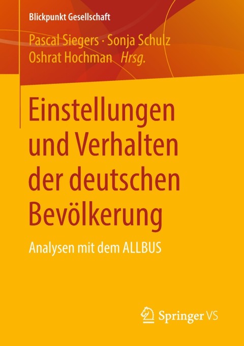 Cover image for book Einstellungen und Verhalten der deutschen Bevölkerung