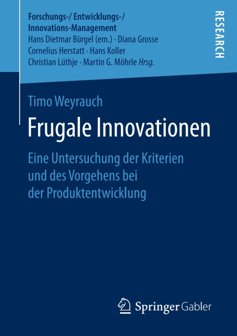 Cover image for book Frugale Innovationen