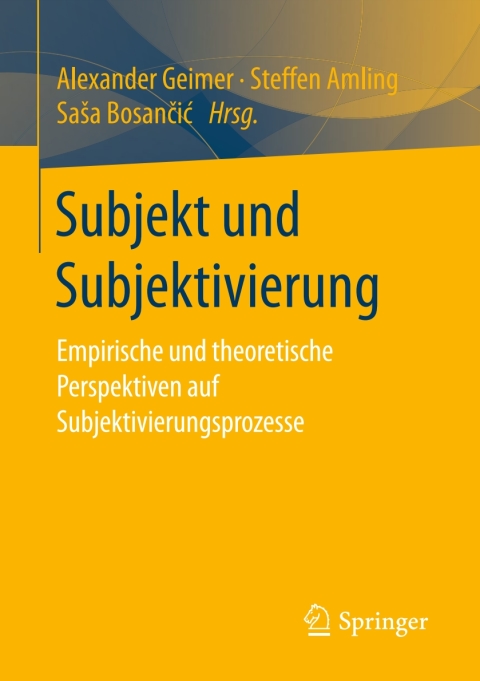 Cover image for book Subjekt und Subjektivierung