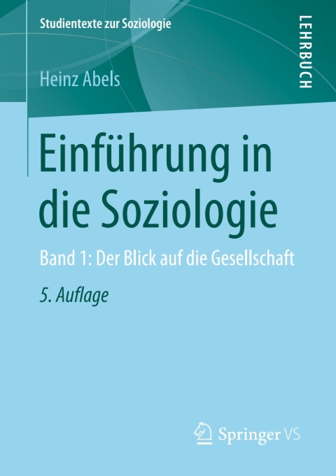 Cover image for book Einführung in die Soziologie