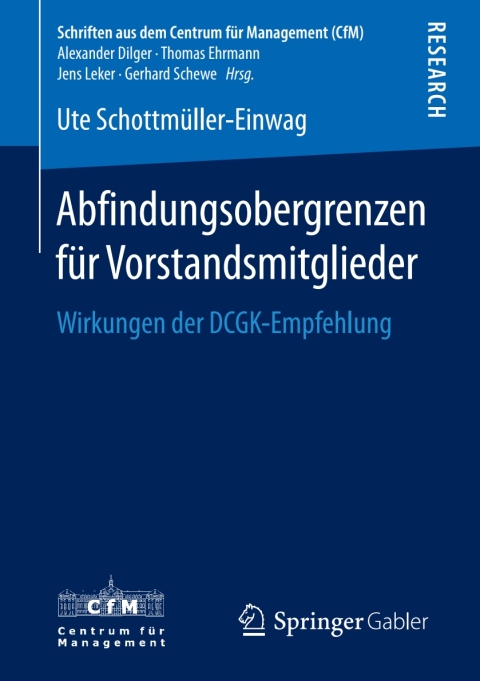 Cover image for book Abfindungsobergrenzen für Vorstandsmitglieder