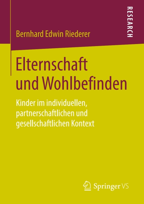Cover image for book Elternschaft und Wohlbefinden