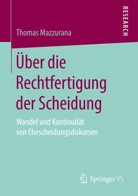 Cover image for book Über die Rechtfertigung der Scheidung