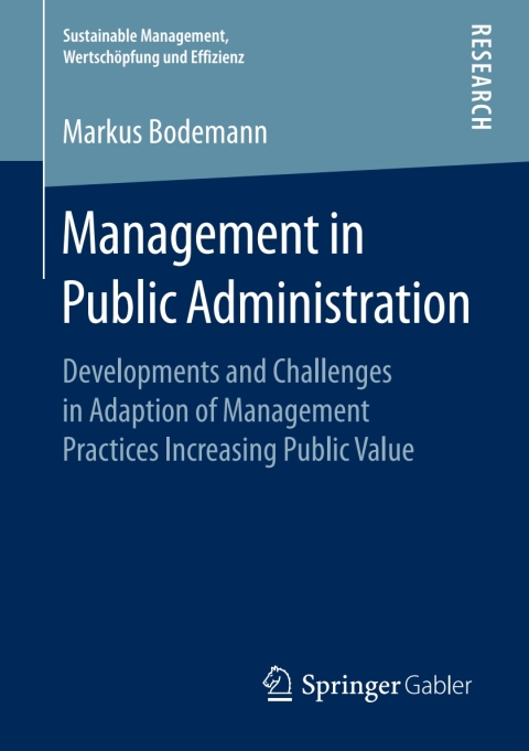 Cover image for book Management in Public Administration