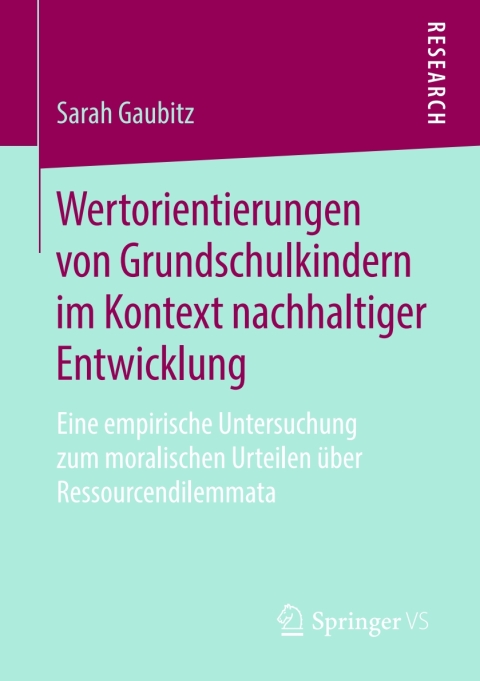 Cover image for book Wertorientierungen von Grundschulkindern im Kontext nachhaltiger Entwicklung