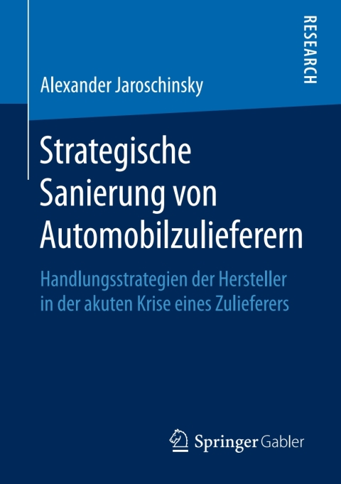 Cover image for book Strategische Sanierung von Automobilzulieferern