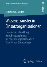 Cover image: Wissenstransfer in Einsatzorganisationen 9783658229054