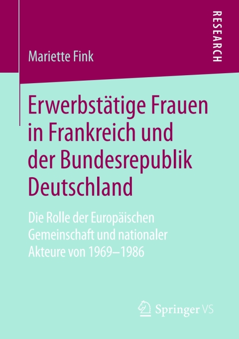 Cover image for book Erwerbstätige Frauen in Frankreich und der Bundesrepublik Deutschland