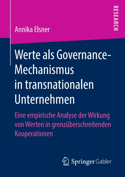 Cover image for book Werte als Governance-Mechanismus in transnationalen Unternehmen