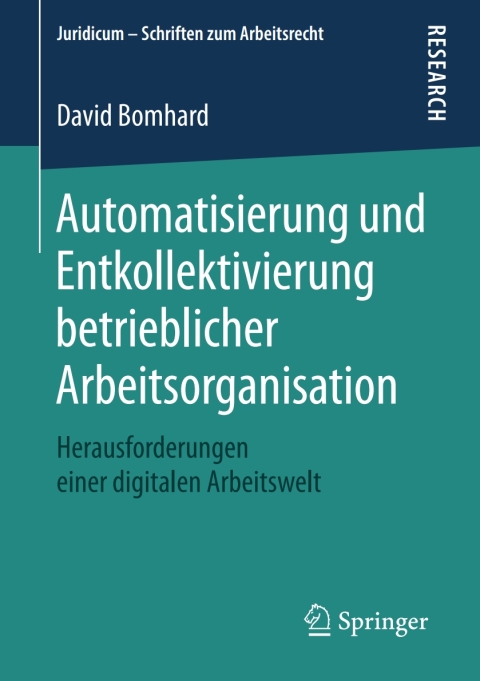 Cover image for book Automatisierung und Entkollektivierung betrieblicher Arbeitsorganisation