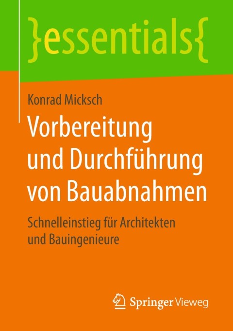 Cover image for book Vorbereitung und Durchführung von Bauabnahmen