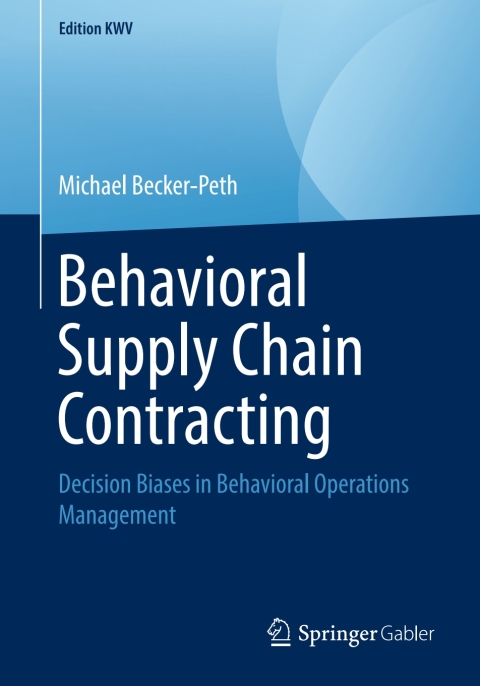 Cover image for book Behavioral Supply Chain Contracting