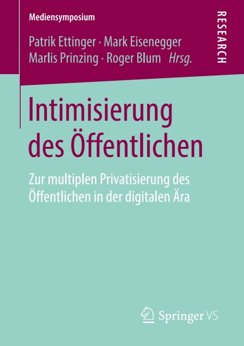 Cover image for book Intimisierung des Öffentlichen